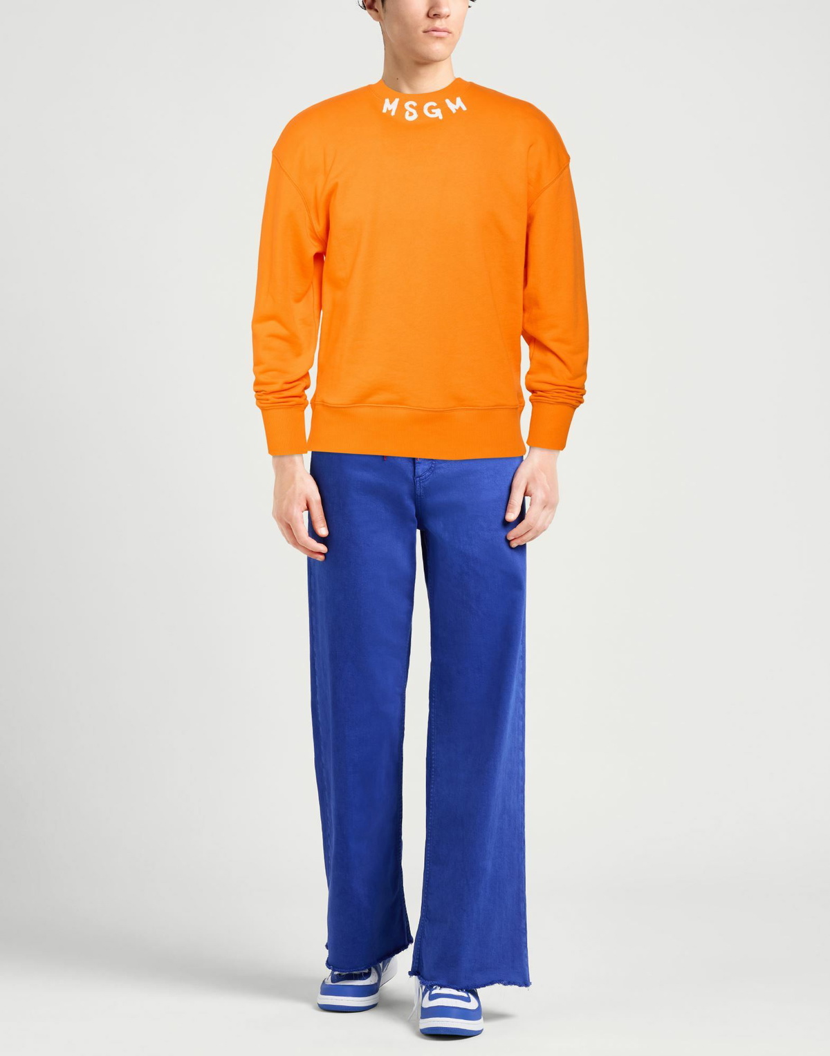 Msgm Mens Sweatshirt in Orange