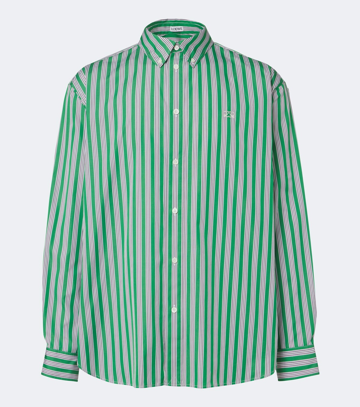Loewe Double L striped cotton poplin shirt