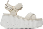 Chloé White Nama Platform Sandals