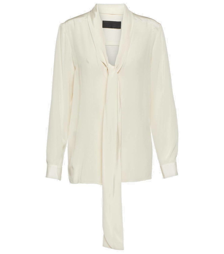 Photo: Nili Lotan Angelique silk tie-neck blouse