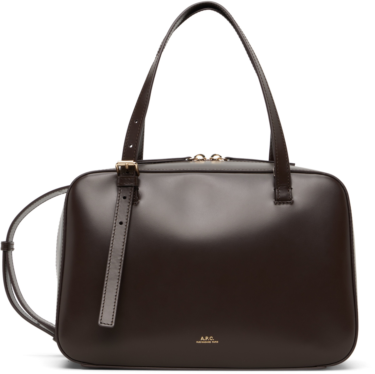 A.P.C. Brown Virginie Box Bag