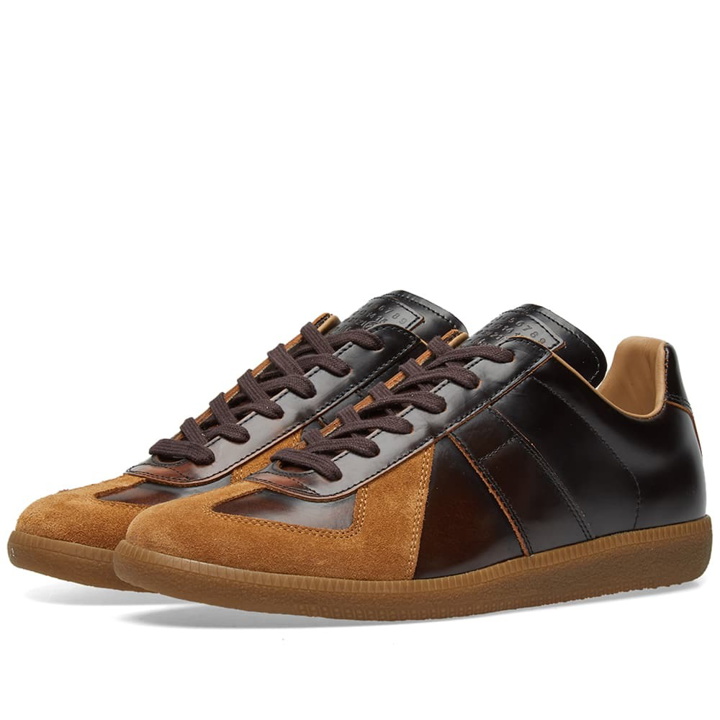 Photo: Maison Margiela 22 Brushed Leather Replica Sneaker Brown