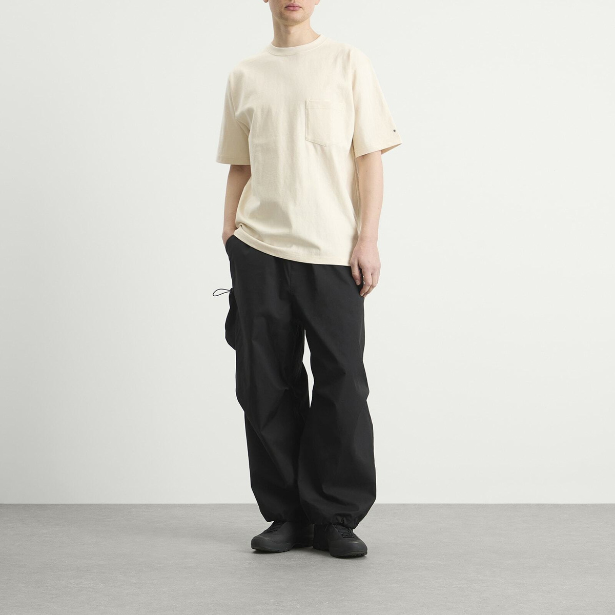 Snow Peak Men's Recycled Cotton T-Shirt in Oatmeal