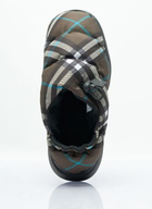 Burberry Check Nylon-Blend Pillow Mule
