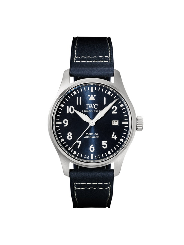 Photo: IWC Schaffhausen - Pilot's Mark XX Automatic 40mm Stainless Steel and Leather Watch, Ref. No. IW328203