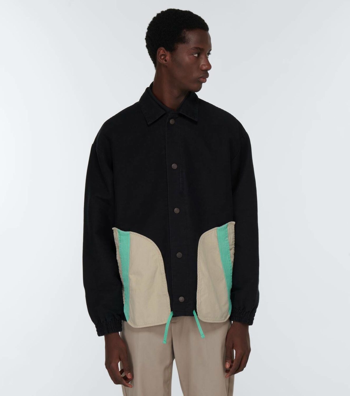 Incotex x Facetasm Colorblocked cotton jacket