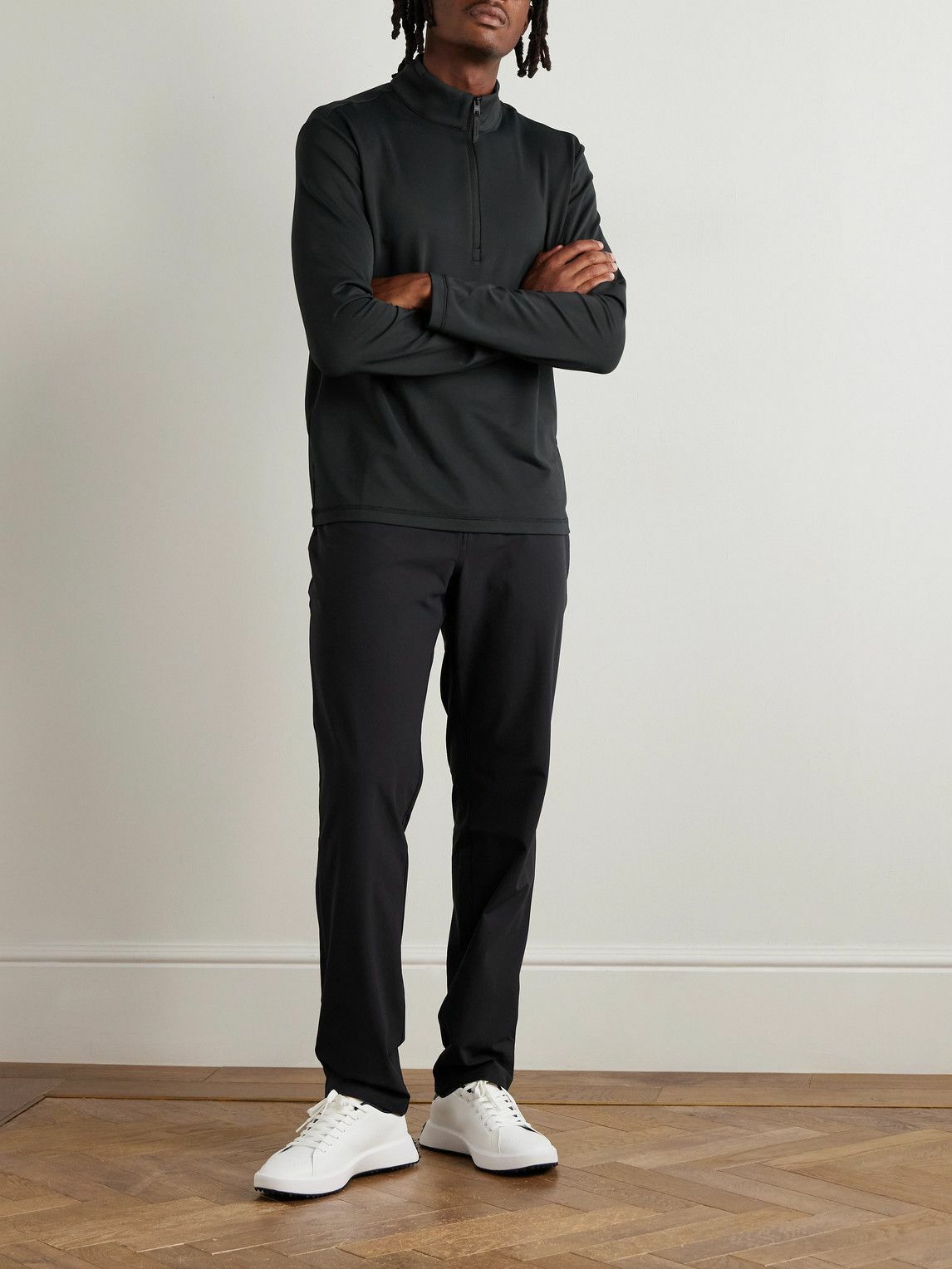G/FORE - Brushed Tech-Jersey Half-Zip Golf Top - Black