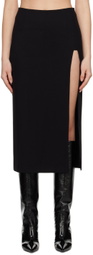 Olēnich Black Cutout Midi Skirt