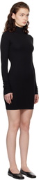 ÉTERNE Black Long Sleeve Turtleneck Minidress