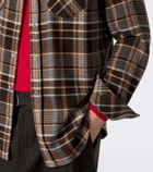 God's True Cashmere Wilderness plaid cashmere shirt with emeralds