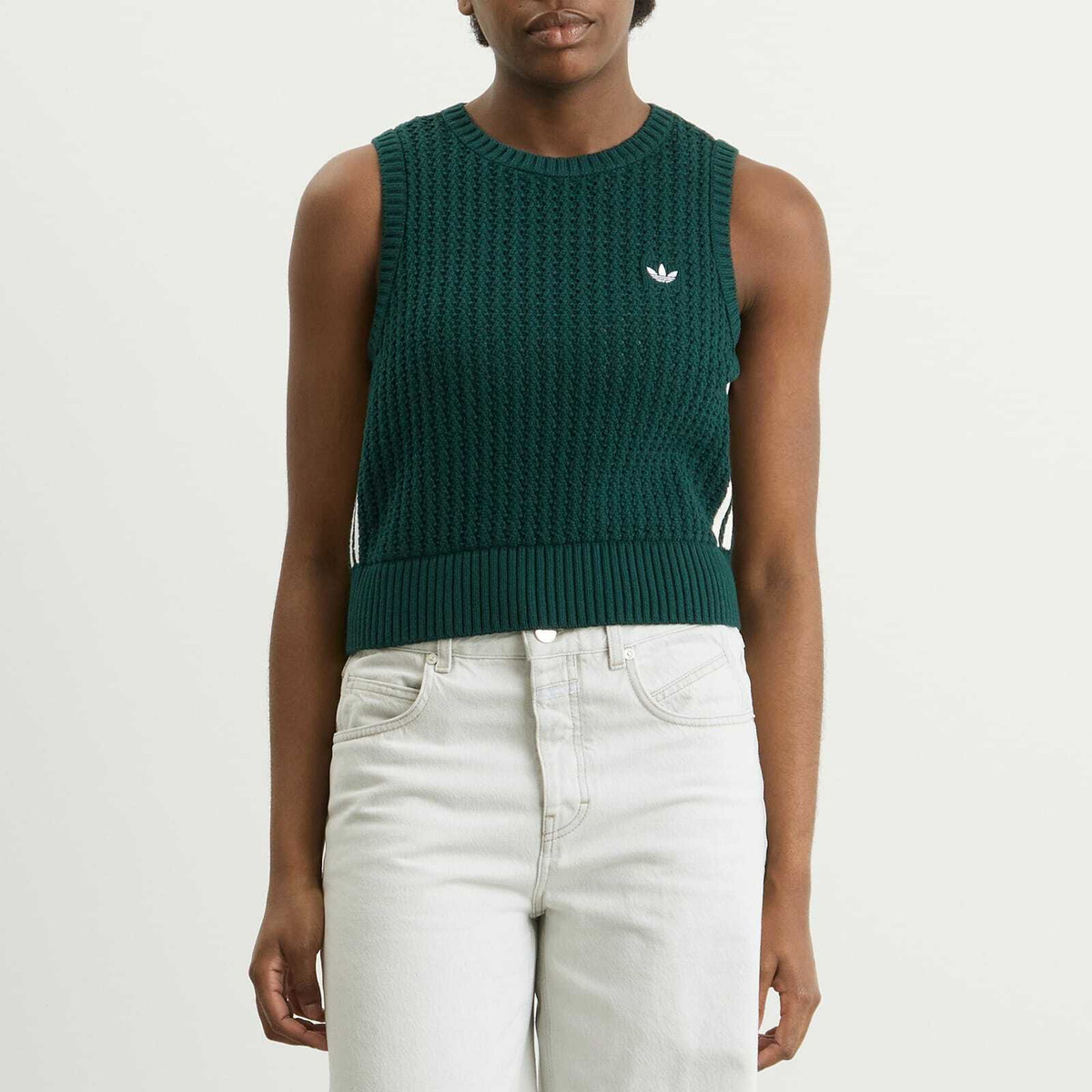 Adidas Women's Adicolor Knitted Vest in Aurora Ivy