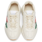Gucci White Stripes Rhyton Sneakers