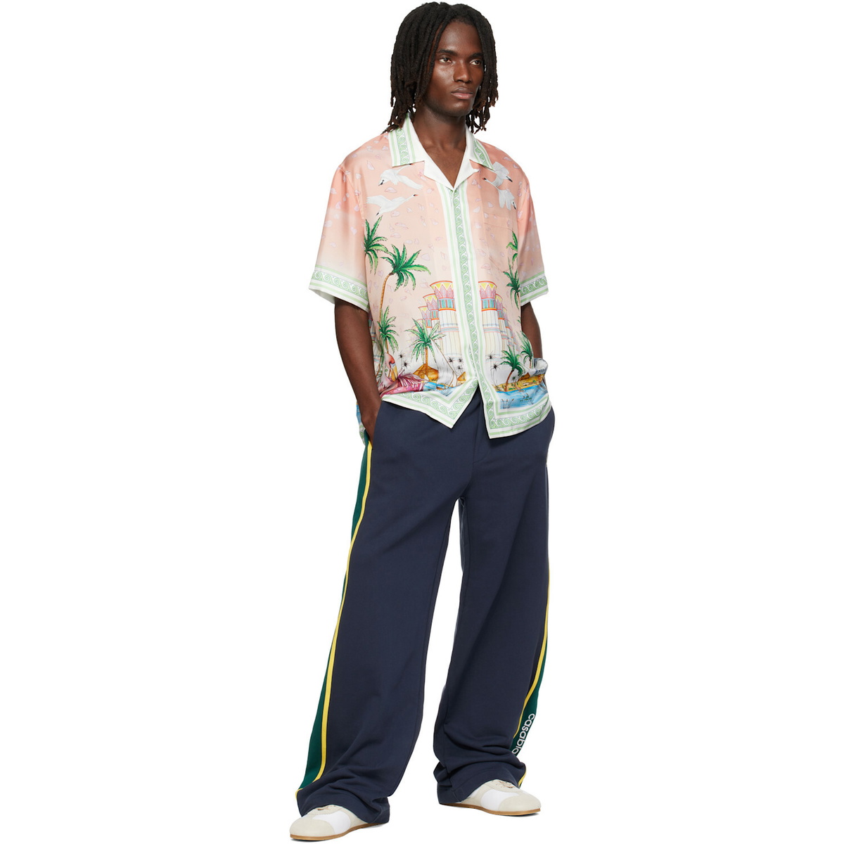 Casablanca Navy Panelled Sweatpants