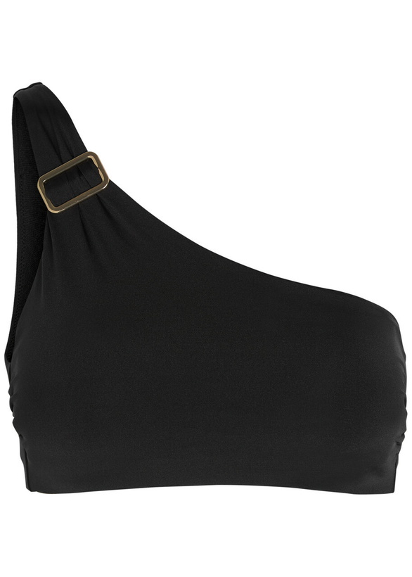 Photo: Max Mara Chalisia one Shoulder Stretch-polyamide Bikini top Black