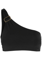 Max Mara Chalisia one Shoulder Stretch-polyamide Bikini top Black