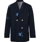 nanamica - Club Double-Breasted Tie-Dyed ALPHADRY Suit Jacket - Blue