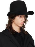 YOHJI YAMAMOTO Black Roll Brim Hat