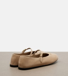 Prada Suede Mary Jane flats