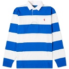 Polo Ralph Lauren Men's Stripe Rugby Shirt in Cruise Royal/White