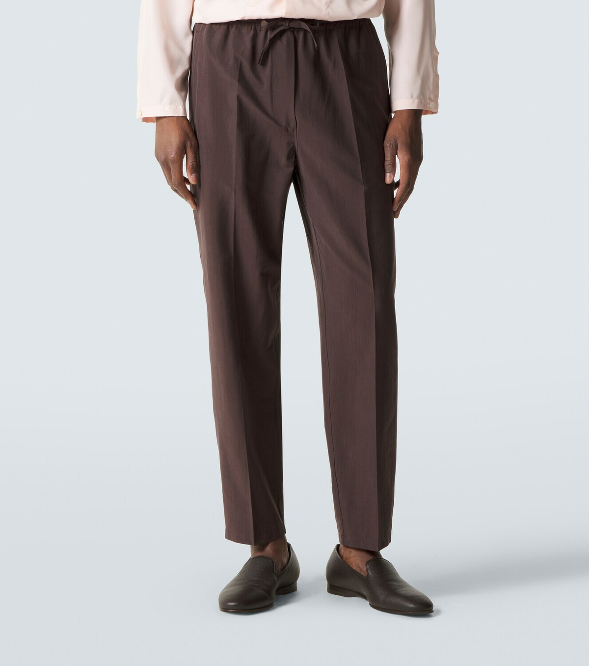 Umit Benan Selly silk-blend straight pants