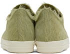 Rick Owens Green Lace-Up Sneakers