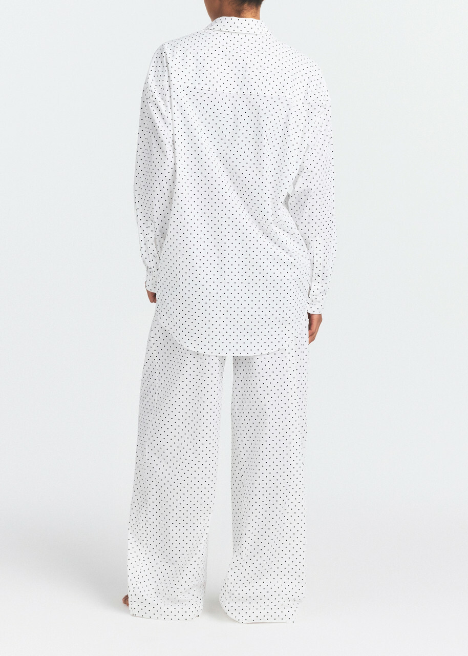 Skims Oversized Cotton-poplin Sleep set Black And White