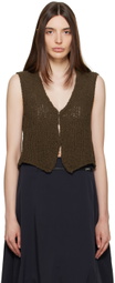 OPEN YY Khaki Asymmetric Vest