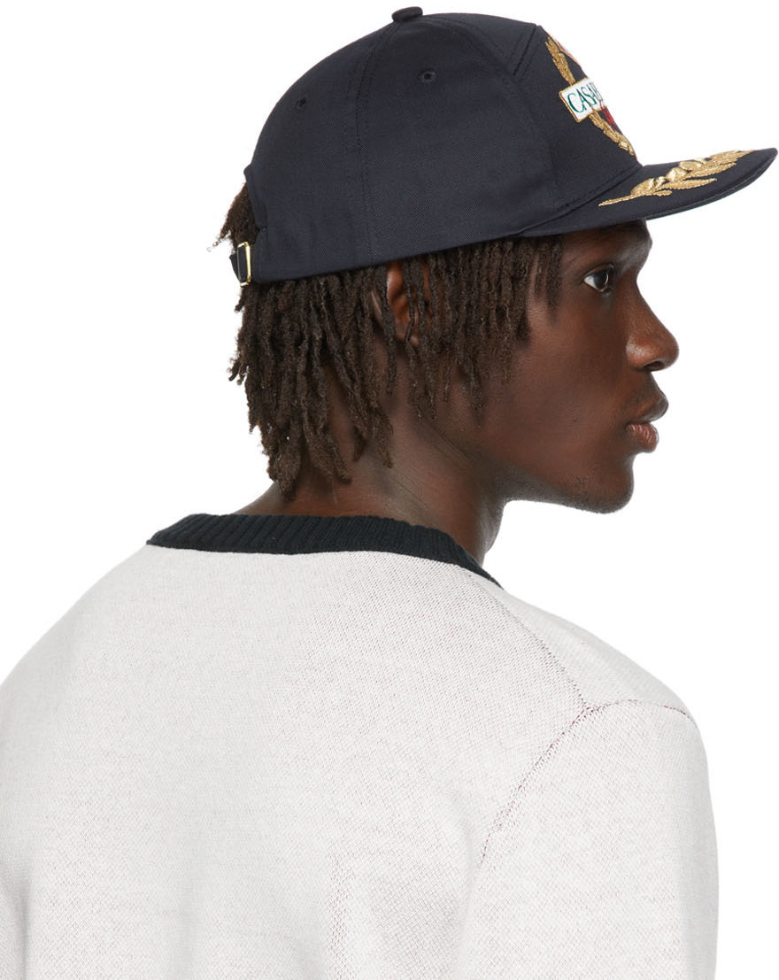 Casablanca Black Twill Racing Cap