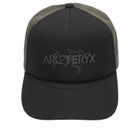 Arc'teryx Men's Bird Word Trucker Hat in Black/Cloud