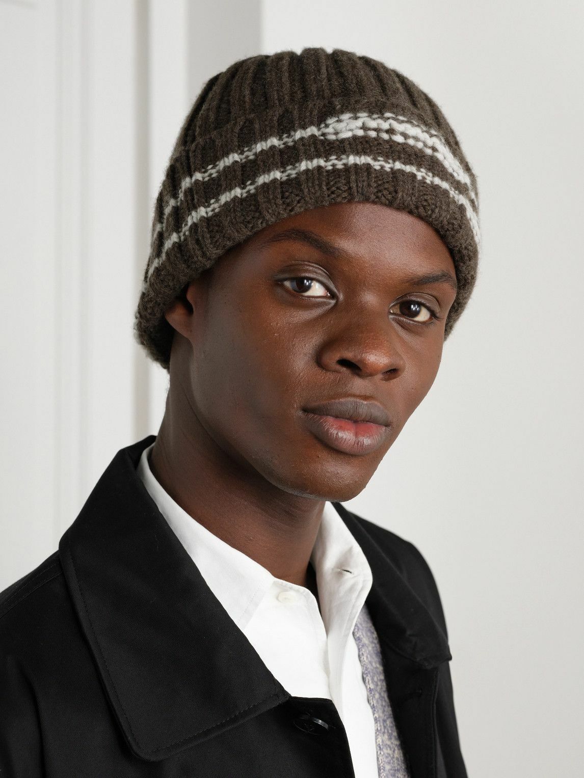 mfpen - Court Striped Ribbed Wool Beanie