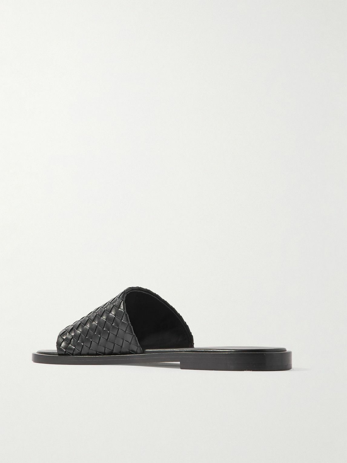 Bottega Veneta - Intrecciato Leather Sandals - Black