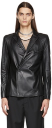 Enfants Riches Déprimés Black Leather Frankie Teardrop Jacket