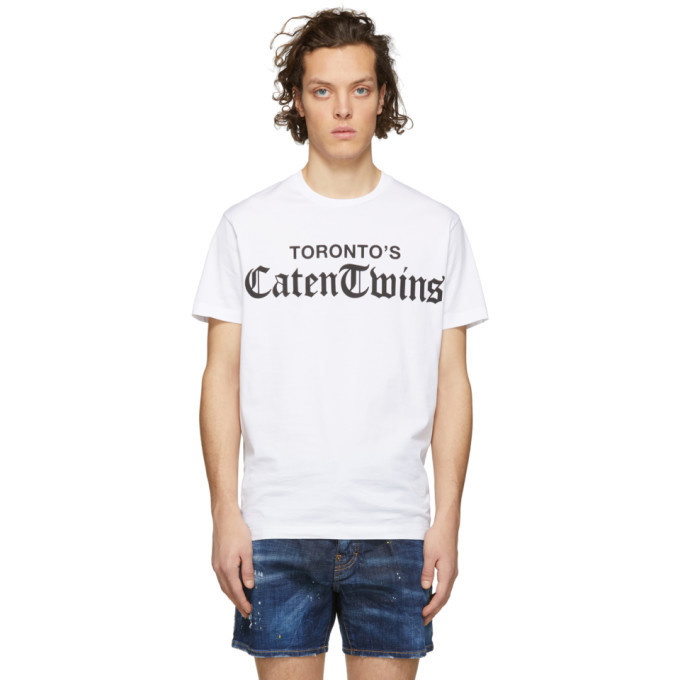 Photo: Dsquared2 White Torontos Caten Twins T-Shirt