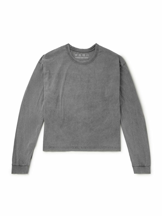 Photo: mfpen - Cropped Organic Cotton-Jersey T-Shirt - Gray