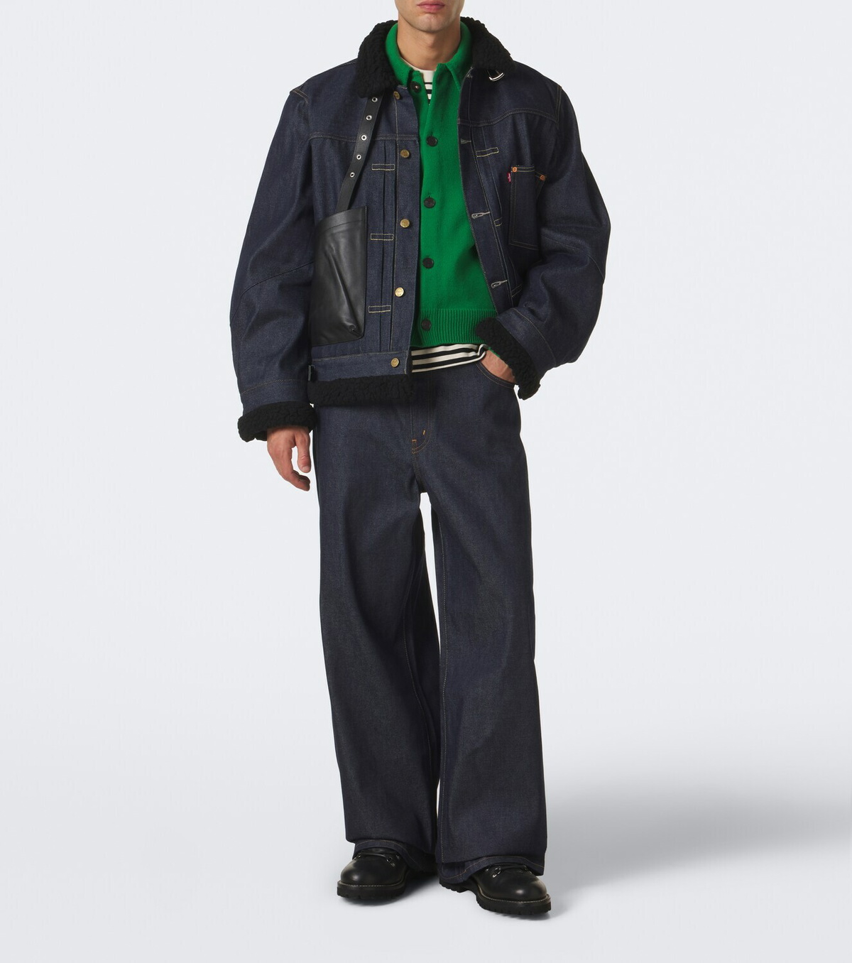 Sacai Belted wide-leg jeans
