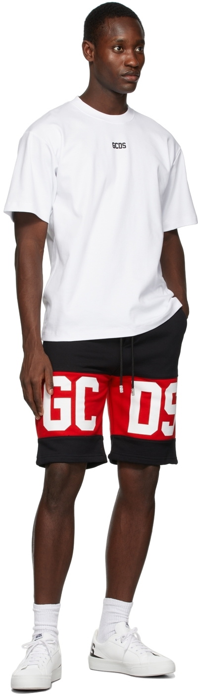 GCDS Black Logo Band Shorts