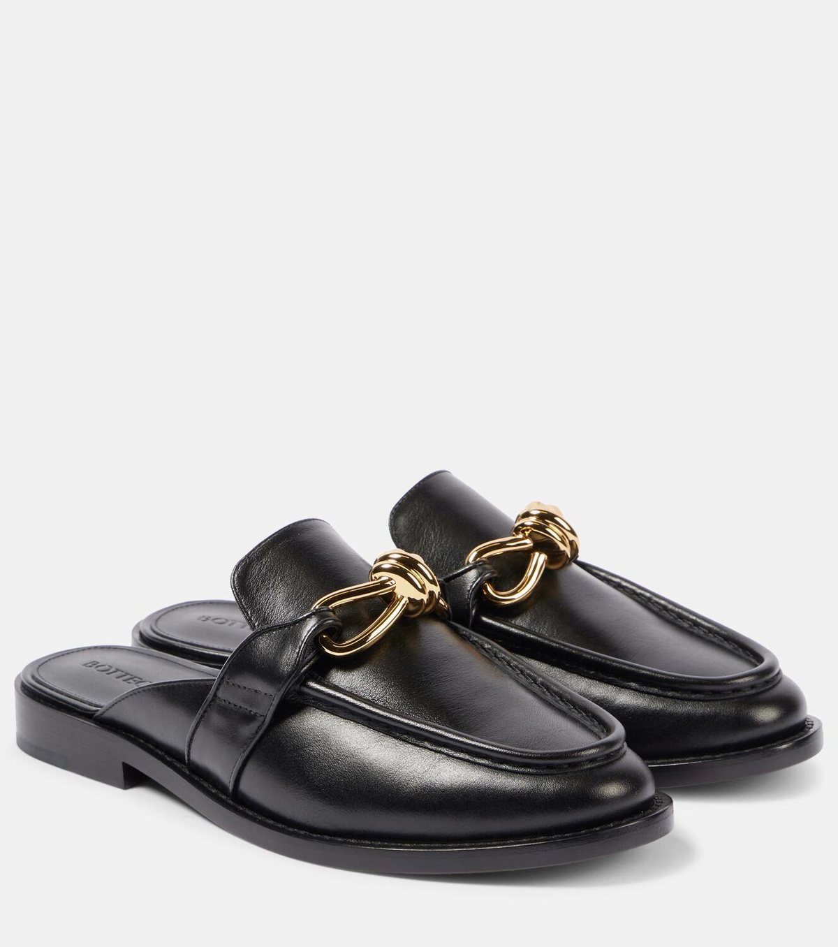 Men’s Bottega Veneta Astaire Black Loafers with Gold Knot Bottega Veneta Bottega Veneta `Astaire` loafers | Men main image 2