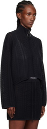 Holzweiler Black Tine Crochet Cardigan