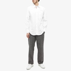 Thom Browne Men's Grosgrain Placket Oxford Shirt in White