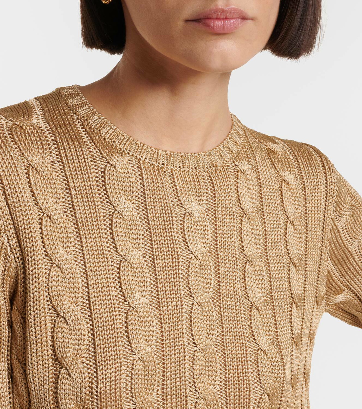 Ralph Lauren Collection Cable-knit silk sweater
