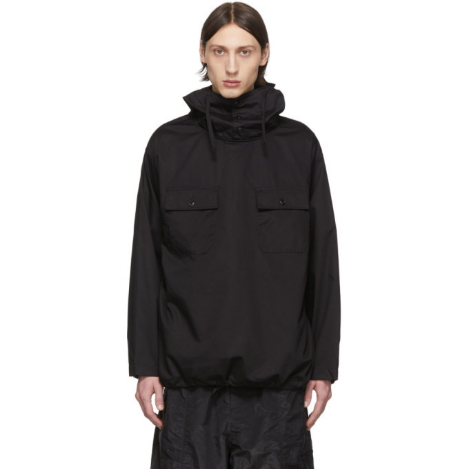 Photo: Engineered Garments Black Hooded Cagoul Shirt
