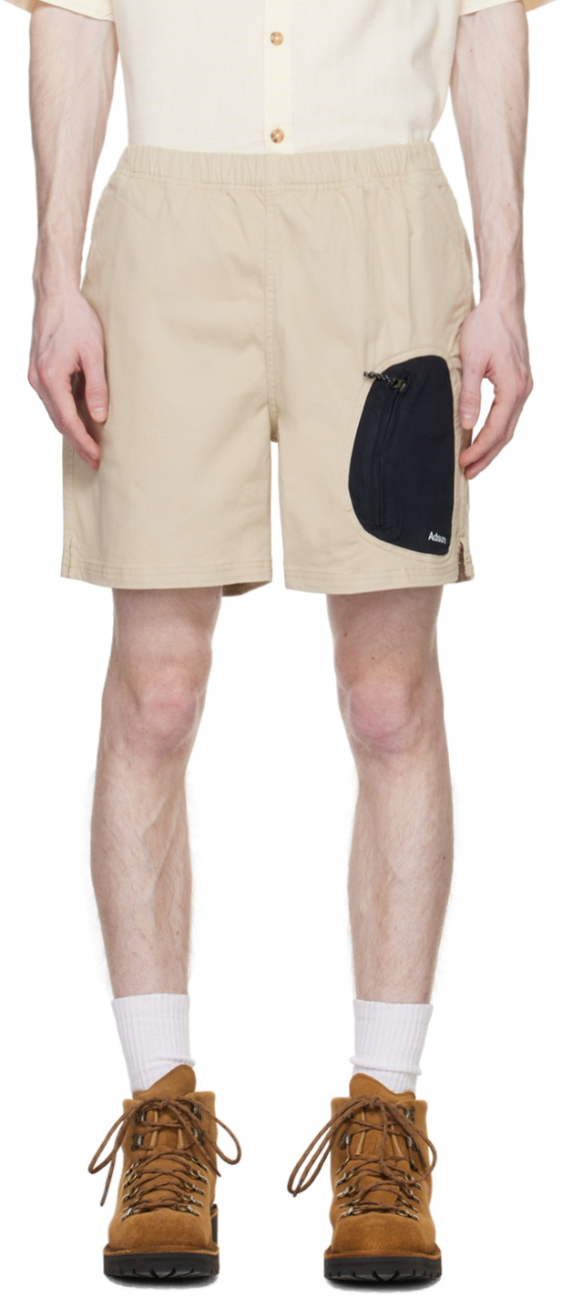 Adsum Beige Zip Pocket Shorts