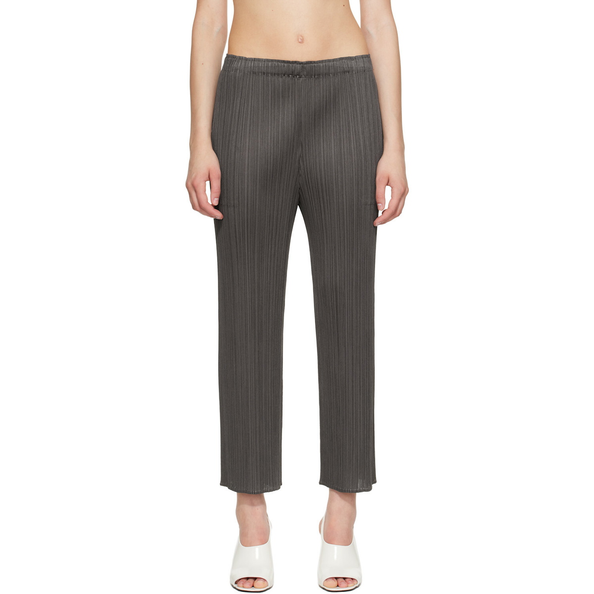 PLEATS PLEASE ISSEY MIYAKE Gray Monthly Colors June Trousers