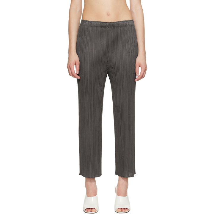 Photo: PLEATS PLEASE ISSEY MIYAKE Gray Monthly Colors June Trousers