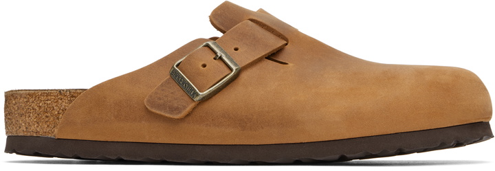 Birkenstock Tan Suede Loafers Birkenstock Naples Wrapped Suede Carafe Narrow - Nolten main image 3