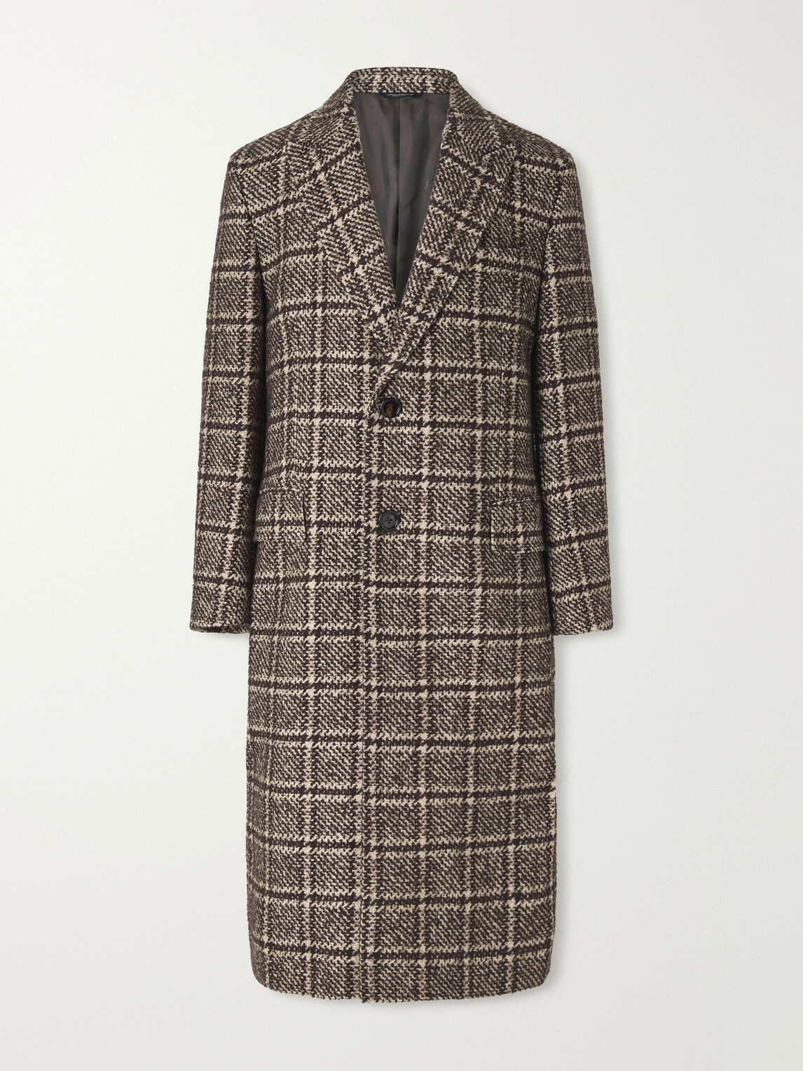 Dolce&Gabbana - Checked Wool-Blend Tweed Coat - Brown