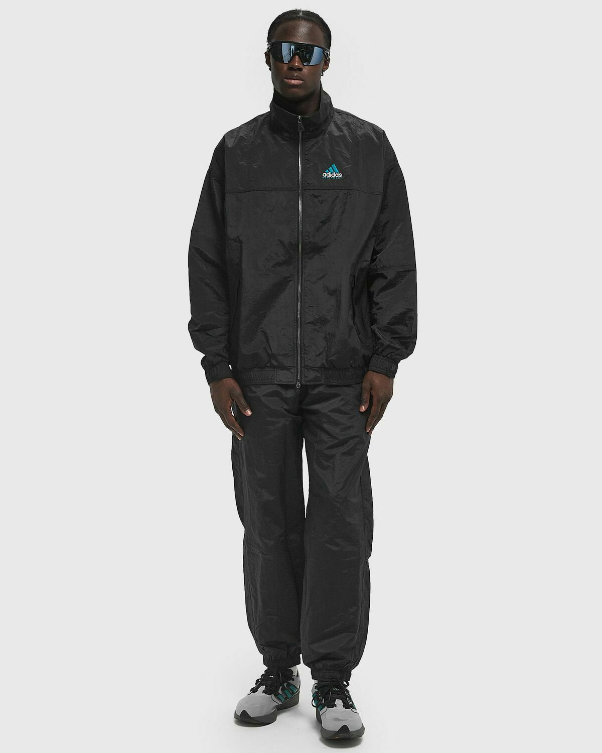 【美品】adidas EQT TRACKTOP IRDSCNT M ブラック Adidas EQT TRACK TOP IRDSCNT Black Mens Track Jackets/Windbreaker