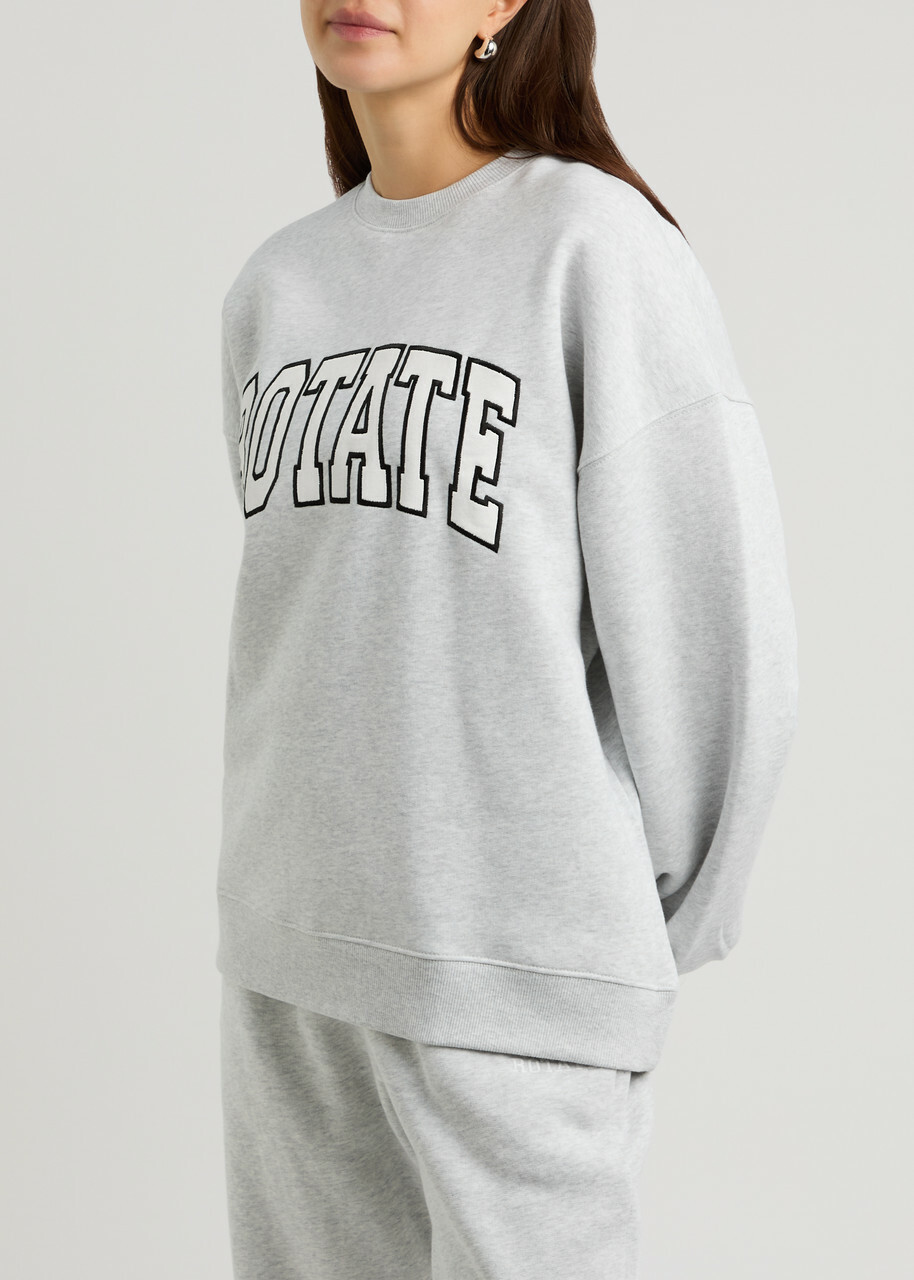 Rotate Sunday Logo Cotton Sweatshirt Light Grey