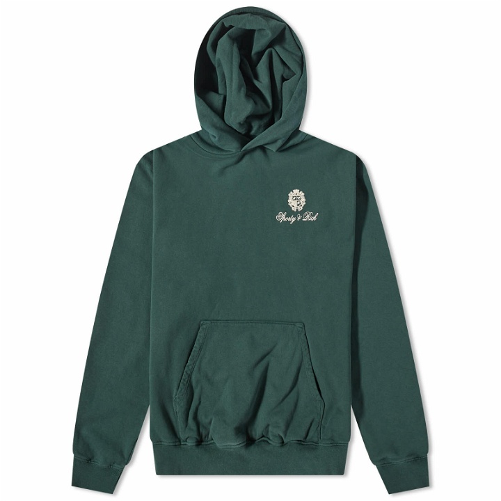 Photo: END. x Sporty & Rich Milano Crest Hoody in Forest/Cream