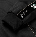 KAPITAL - Embroidered Velvet-Trimmed Tech-Jersey Track Jacket - Men - Black